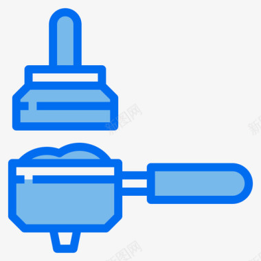 蓝色咖啡桌椅坦普尔咖啡店108号蓝色图标图标