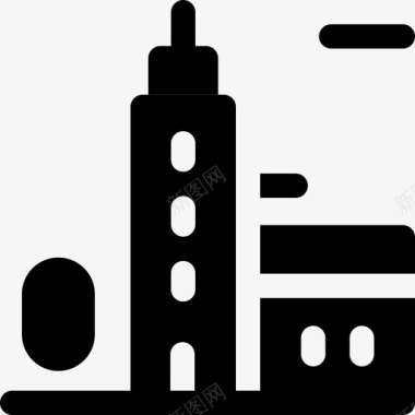 建筑城市元素58填充图标图标