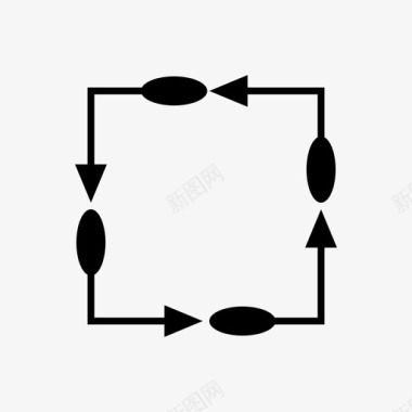 无限环箭方向环图标图标