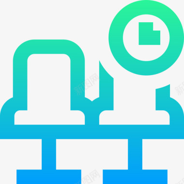 候车候车室公共交通8号梯度图标图标
