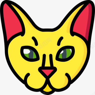 猫猫化身4线性颜色图标图标