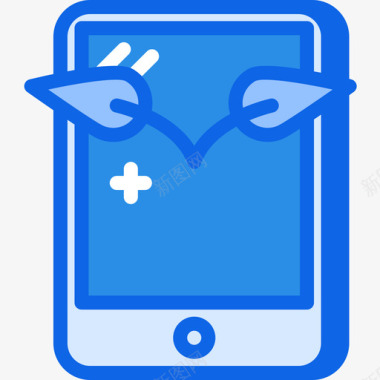 蓝色矩形智能手机生态161蓝色图标图标