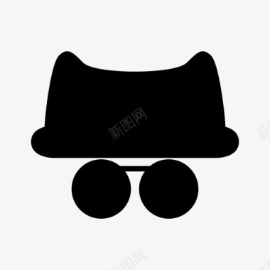 黑帽子搜索引擎优化字形图标图标