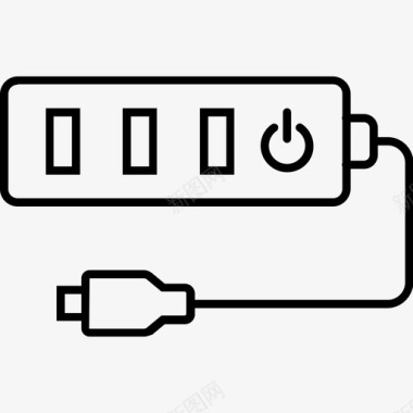 usb集线器插孔插头图标图标