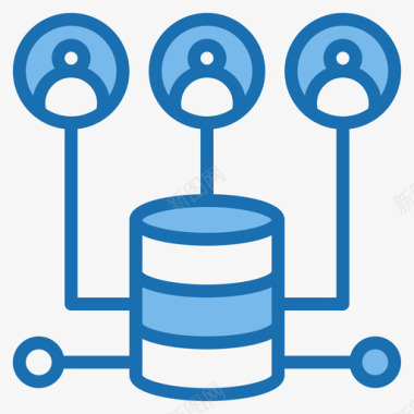 服务器数字服务3蓝色图标图标