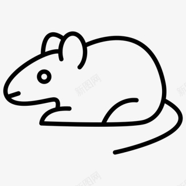 老鼠老鼠昆虫31线状图标图标