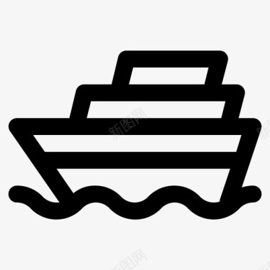 船邮轮海运图标图标