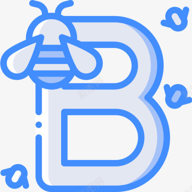 字母B语音4蓝色图标图标