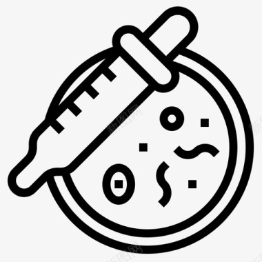 细胞培养皿培养皿化学39线性图标图标