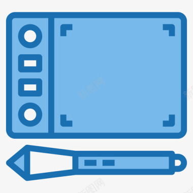 蓝色数字2图形平板电脑数字服务3蓝色图标图标