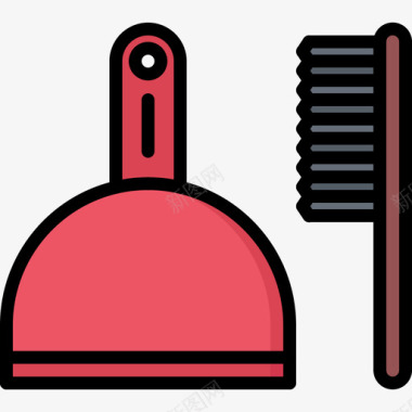 矢量清洁勺清洁76彩色图标图标