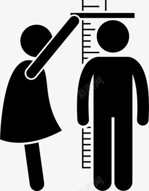 测量测量人的身高测量身高图标图标