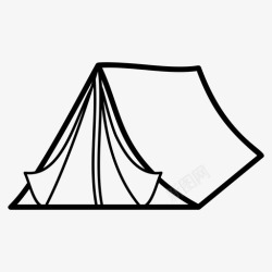 室外野餐营地露营室外住宿图标高清图片