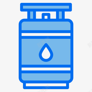 煤气煤气厨房89蓝色图标图标