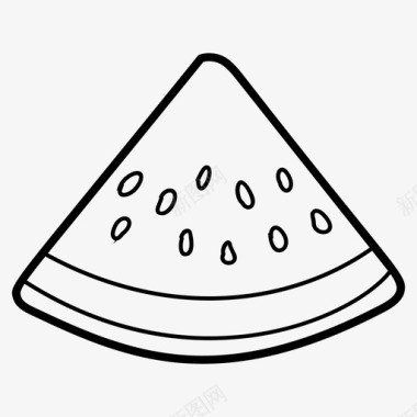 西瓜片哈密瓜食物图标图标