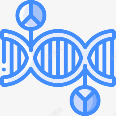 生物DNADna遗传学和生物工程4蓝色图标图标