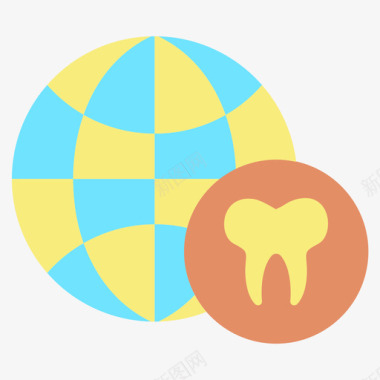 全球利益全球牙科41扁平图标图标