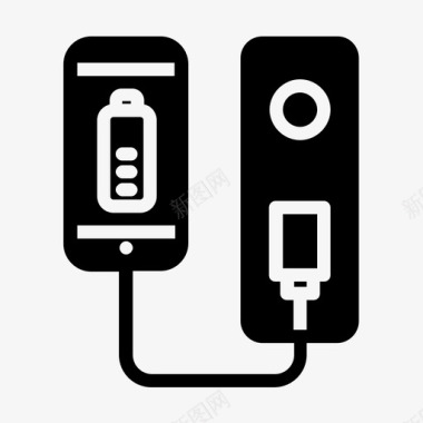 能源图标智能手机充电器电池能源图标图标