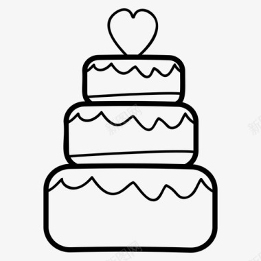周年蛋糕生日蛋糕奶油蛋糕图标图标