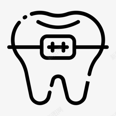 刷牙的牙齿牙套牙齿护理牙医图标图标