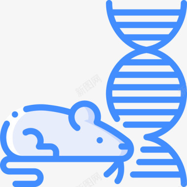 老鼠遗传学和生物工程4蓝色图标图标