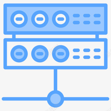 图标数据库数据库网络和数据库4蓝色图标图标