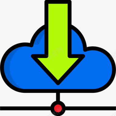网络4k云数据和网络管理4线性颜色图标图标