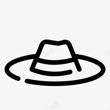园艺帽子夏季园艺001线图标图标