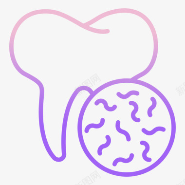 露着牙齿牙齿牙齿38轮廓梯度图标图标