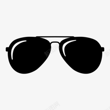 飞行员太阳镜眼镜墨镜图标图标