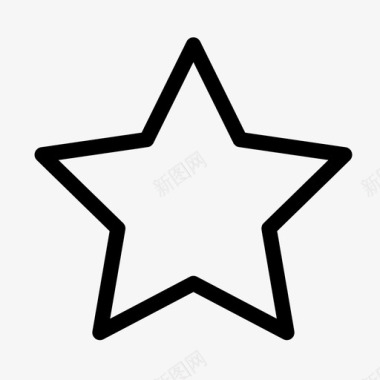 星星最爱细线条图标图标