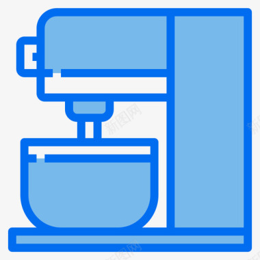 面粉搅拌机搅拌机厨房89蓝色图标图标
