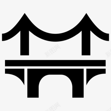 桥梁桥梁建筑城市图标图标