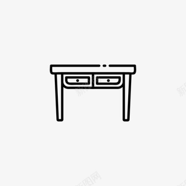 家具制造书桌抽屉图标图标
