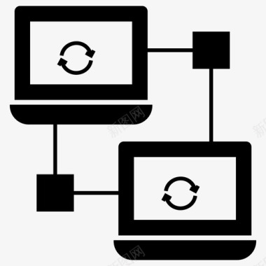 SEO和网络数据网络共享数据交换数据同步图标图标