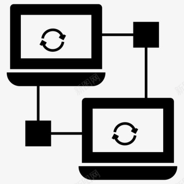 大数据网络共享数据交换数据同步图标图标