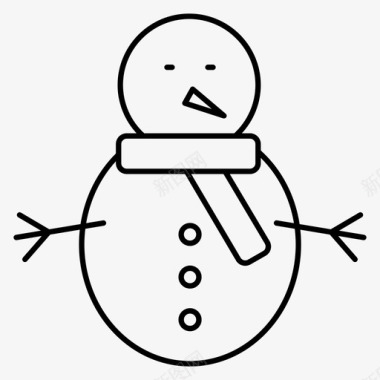 冬天的雪人冬天圣诞节装饰图标图标