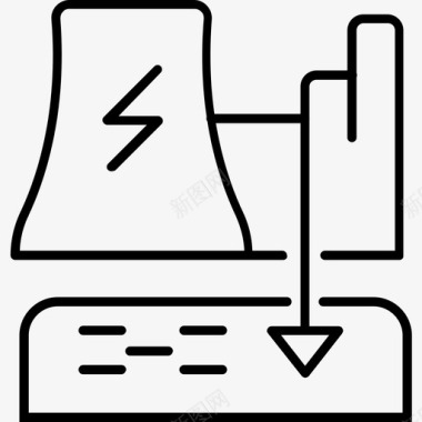 能源效应水电电力能源图标图标