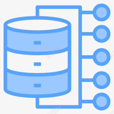 图标数据库数据库网络和数据库4蓝色图标图标