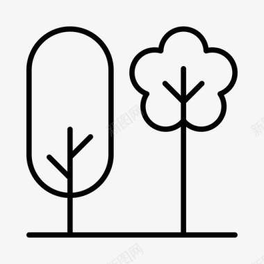 公共环境标识树木环境花园图标图标