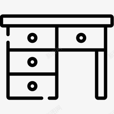 劳动用品办公桌家居用品24直线型图标图标