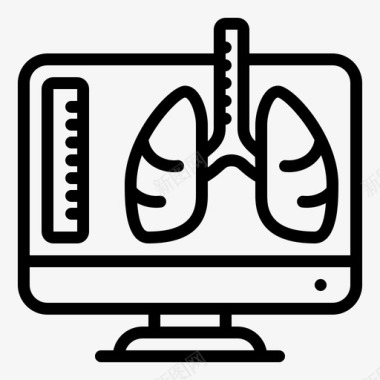 肺建模三维计算机图标图标