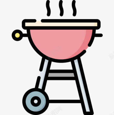 BBQ野餐56线性颜色图标图标