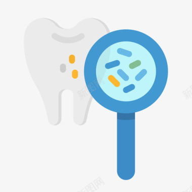 细菌滋生细菌牙科42扁平图标图标