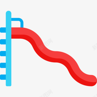 城市公园背景滑梯城市公园10号平坦图标图标