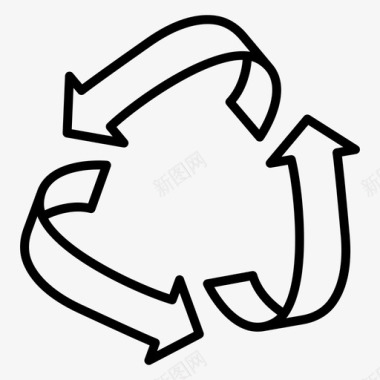 公共环境标识回收箭头生物图标图标