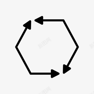 双行车道箭头方向循环图标图标