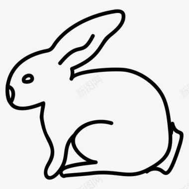 兔子复活节动物宠物动物图标图标