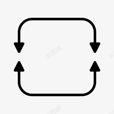 三角循环箭头重新加载箭头方向图标图标