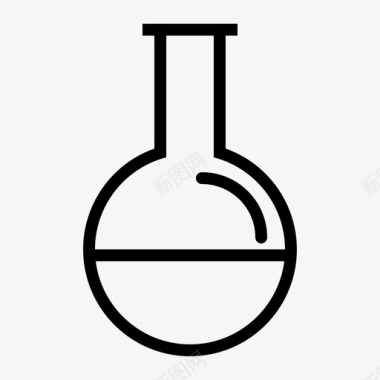 化学课堂烧瓶化学实验图标图标